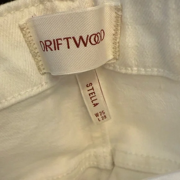 Driftwood Stella Straight Leg Jeans in Vintage White Size 25 - Picture 4 of 5